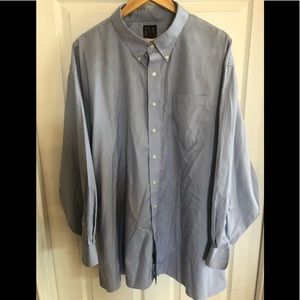 Jos A. Bank, dress shirt with blue lined squares